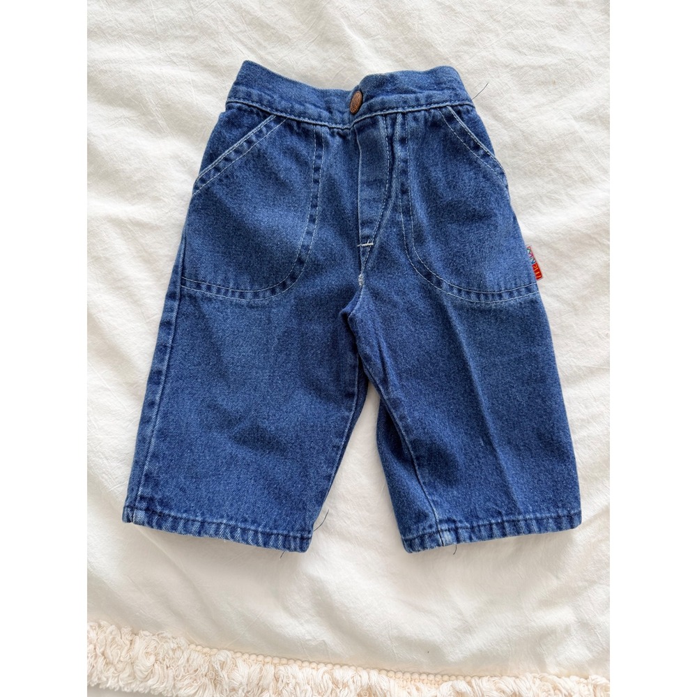 Vintage McKids Sears Infant Small Denim Jeans Blue Medium‎ Wash Made in USA 90s